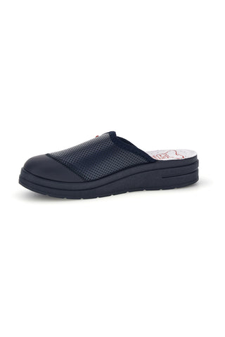Blaue professionelle Lederpantoffeln „Made in Italy“ von Mrs Chef 1753