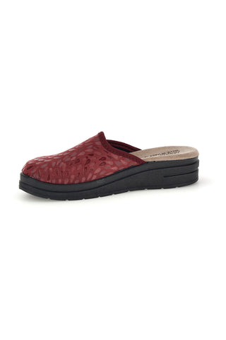 Rote Hausschuhe mit Musterdruck Bio up 714