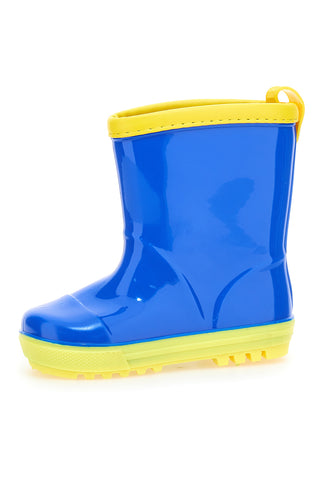2T2L 06 Blaue und gelbe Regenstiefel