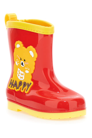 Rote und gelbe Regenstiefel 2T2L 08