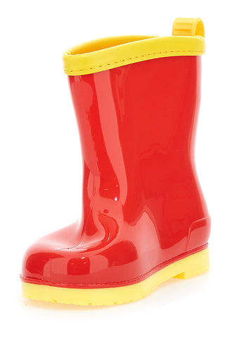 Rote und gelbe Regenstiefel 2T2L 08