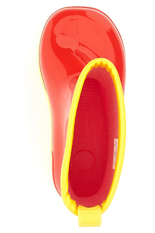 Rote und gelbe Regenstiefel 2T2L 08