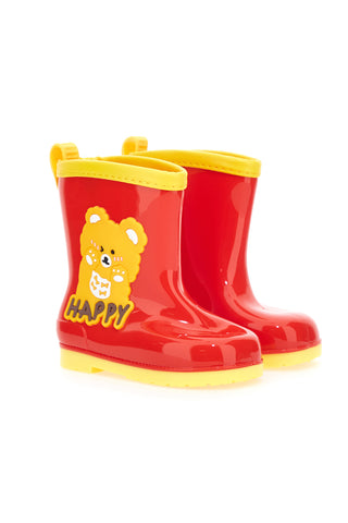 Rote und gelbe Regenstiefel 2T2L 08