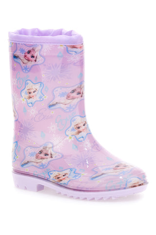 Stivali pioggia lilla con stampa Frozen e coulisse Frozen D4310686S02