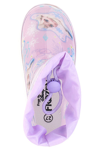 Stivali pioggia lilla con stampa Frozen e coulisse Frozen D4310686S02