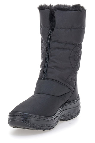 Schwarze Schneestiefel mit Frontreißverschluss 2T2L 2355