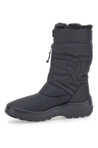 Schwarze Schneestiefel mit Frontreißverschluss 2T2L 2355