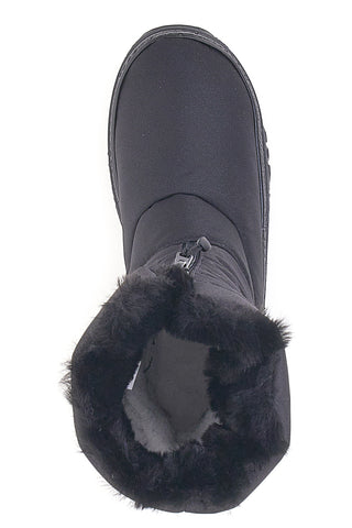 Schwarze Schneestiefel mit Frontreißverschluss 2T2L 2355