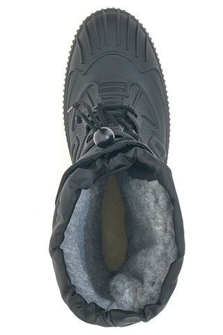 Schwarze Après-Ski-Stiefel mit warmer Polsterung und verstellbaren Schnürsenkeln Goodyear GY3207