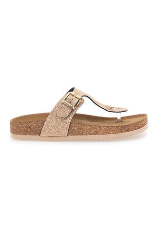 Infradito Oro Glitterato con Fibbia Regolabile Made in Italy Superga S31Y170