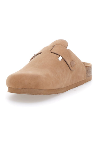 Sabot Beige con Fibbia e Plantare Preformato in Pelle SUPERGA S11U700