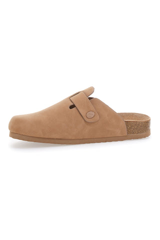 Sabot Beige con Fibbia e Plantare Preformato in Pelle SUPERGA S11U700