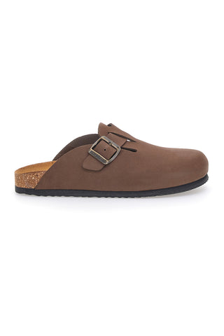 Braune Hausschuhe mit Ledersohle SUPERGA S31U384