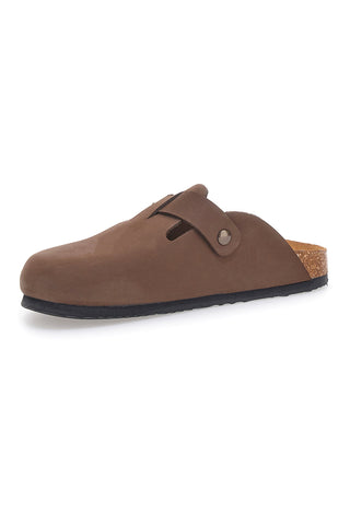 Braune Hausschuhe mit Ledersohle SUPERGA S31U384