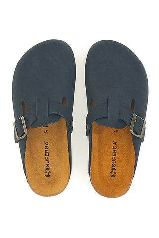 Schwarze Hausschuhe Made in Italy mit Innensohle aus echtem Leder SUPERGA S31U384
