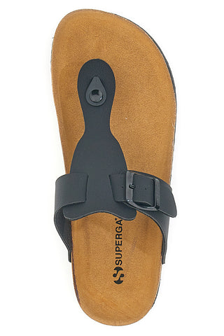 Infradito Nere con Fibbia Regolabile Made in Italy Superga S31U172