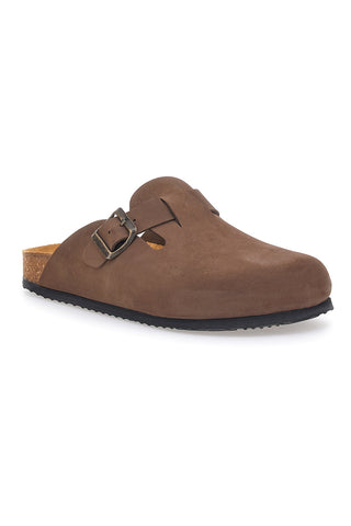 Braune, in Italien hergestellte SUPERGA S31U384 Sabot-Hausschuhe