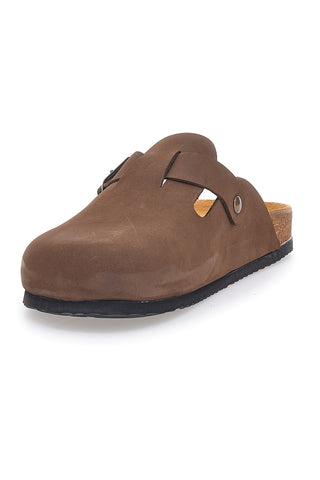Braune, in Italien hergestellte SUPERGA S31U384 Sabot-Hausschuhe