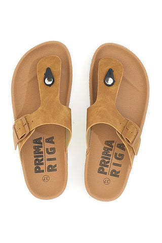 Leder-Flip-Flops mit Schnalle Prima Riga14206
