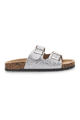 Ciabatte Bianche con Tomaia A Fantasia e Doppia Fibbia PRIMA RIGA 1043108