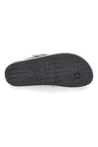 Weiße Flip-Flops mit steinverziertem Obermaterial FIRST ROW 14172