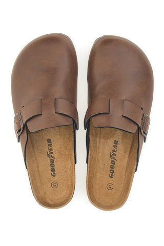 Braune Sabot-Hausschuhe mit vorgeformtem Fußbett Goodyear GY42030