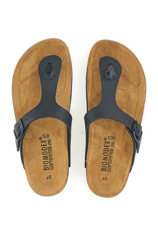 Schwarze Flip-Flops mit anatomischem Fußbett BIOMODEX 31830