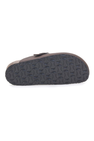Sabot marrone con fibbia e sottopiede in pelle Biomodex 32950