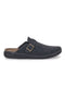 Jasonstone B001 Schwarze Sabot-Hausschuhe mit dekorativer Schnalle