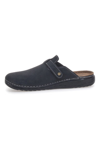 Jasonstone B001 Schwarze Sabot-Hausschuhe mit dekorativer Schnalle