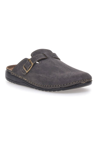 Jasonstone B001 Braune Clogs mit dekorativer Schnalle