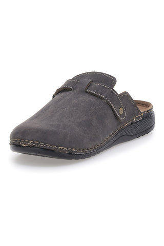 Jasonstone B001 Braune Clogs mit dekorativer Schnalle