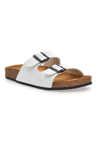 Ciabatte bianche con doppia fibbia e cinturini Pittarello Tierra 335A038SR
