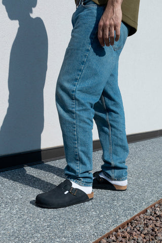 Ciabatte Chiuse Nere con Sottopiede in Pelle Made in Italy PITTARELLO TIERRA 335A013PR