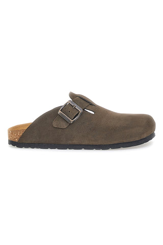 Ciabatte Chiuse Marrone Scuro con Sottopiede in Pelle Made in Italy PITTARELLO TIERRA 335A013PR