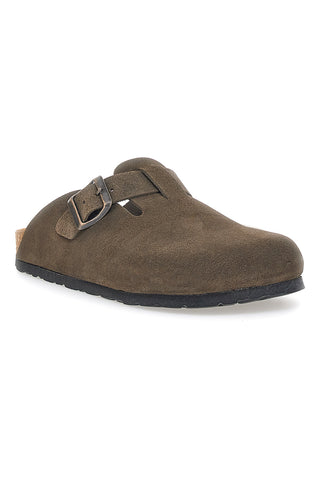 Ciabatte Chiuse Marrone Scuro con Sottopiede in Pelle Made in Italy PITTARELLO TIERRA 335A013PR