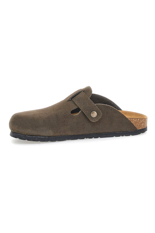 Ciabatte Chiuse Marrone Scuro con Sottopiede in Pelle Made in Italy PITTARELLO TIERRA 335A013PR