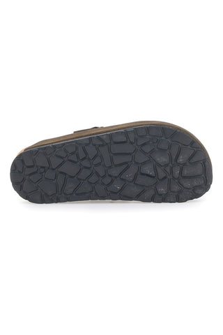 Ciabatte Chiuse Marrone Scuro con Sottopiede in Pelle Made in Italy PITTARELLO TIERRA 335A013PR