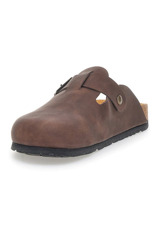 Ciabatte Chiuse Marroni con Sottopiede in Pelle Made in Italy PITTARELLO TIERRA 335A013PR