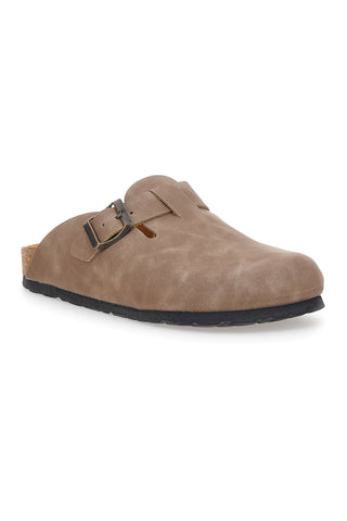 Ciabatte Chiuse Marrone Chiaro con Sottopiede in Pelle Made in Italy PITTARELLO TIERRA 335A013PR