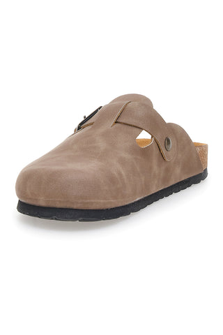 Ciabatte Chiuse Marrone Chiaro con Sottopiede in Pelle Made in Italy PITTARELLO TIERRA 335A013PR