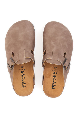 Ciabatte Chiuse Marrone Chiaro con Sottopiede in Pelle Made in Italy PITTARELLO TIERRA 335A013PR