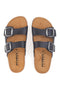 Schwarze Slipper mit doppelter Kontrastschnalle Made in Italy PITTARELLO TIERRA 335A20630SR