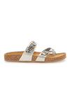 PITTARELLO TIERRA 335A312SR Platin Flip-Flop-Hausschuhe mit Fußriemen
