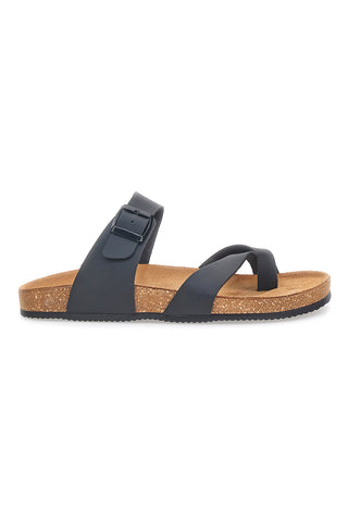 Schwarze Hausschuhe mit Kreuz und verstellbarer Schnalle Made in Italy PITTARELLO TIERRA 335A20630SR