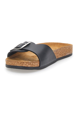 Schwarze Pantoffeln mit Schnalle Made in Italy PITTARELLO TIERRA 257A21030SR