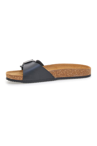 Schwarze Pantoffeln mit Schnalle Made in Italy PITTARELLO TIERRA 257A21030SR