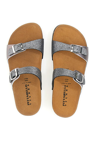 Ciabatte Grigie con Doppia Fibbia PITTARELLO TIERRA 335A006SR