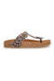 Leoparden-Flip-Flops aus echtem Leder, hergestellt in Italien, Pittarello Tierra 335A2177SR