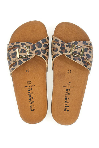 Leoparden-Hausschuhe, hergestellt in Italien, PITTARELLO TIERRA 335A021SR